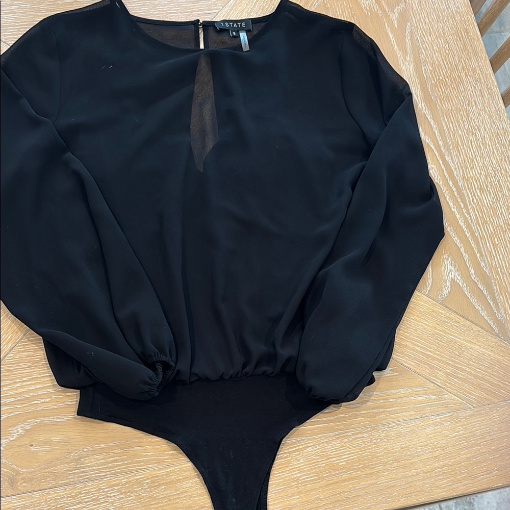 1. State Sheer Black Bodysuit